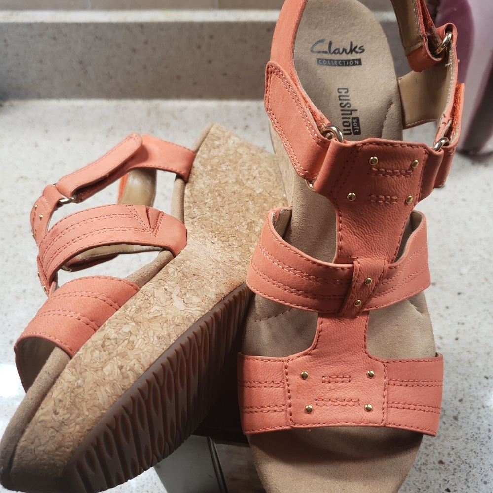 CLARKS WOMEN'S ANNADEL IVORY ORCHID CORAL 8.5M - Picture 9 of 12